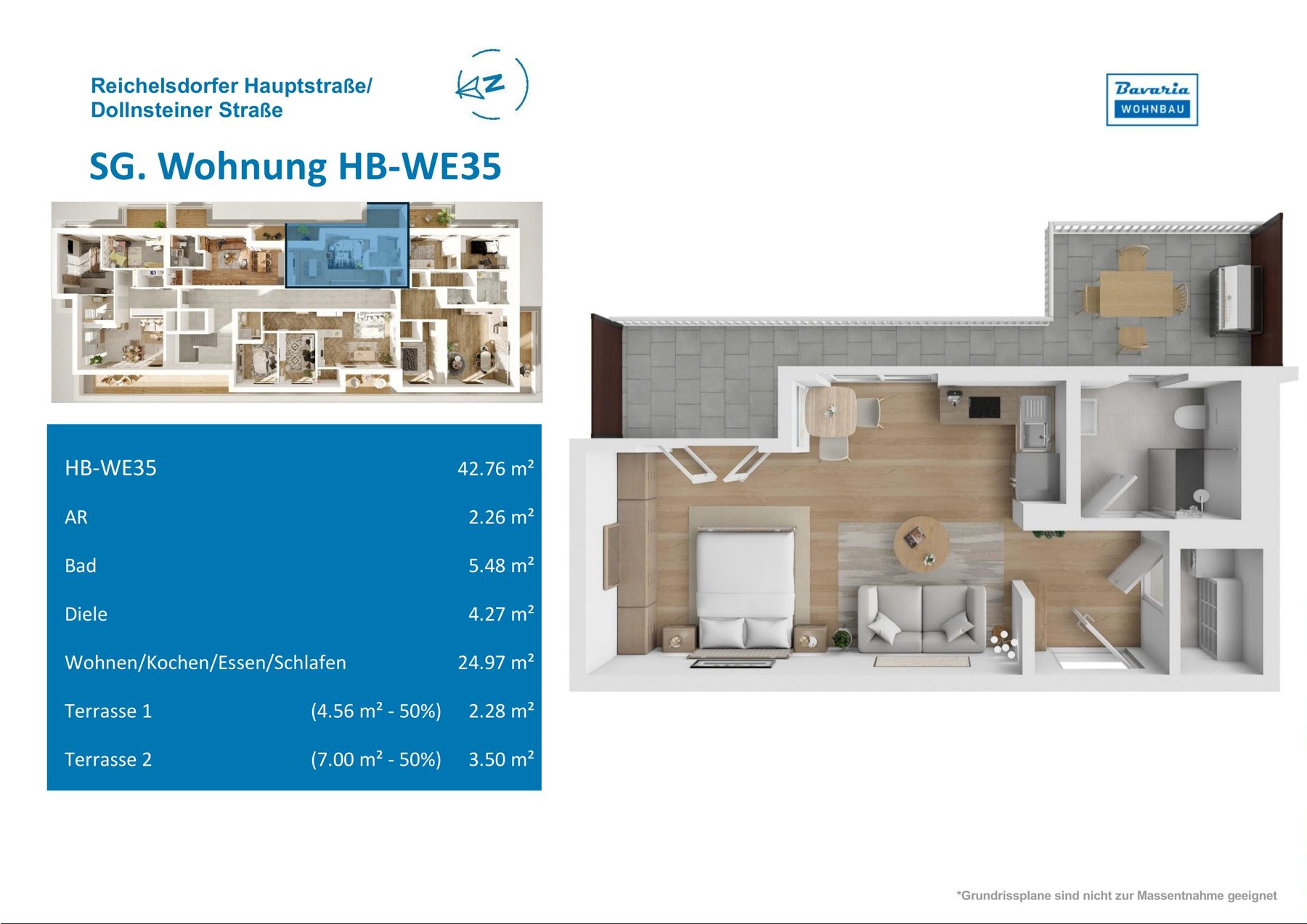 Grundriss Haus B · WE 35, Penthouse