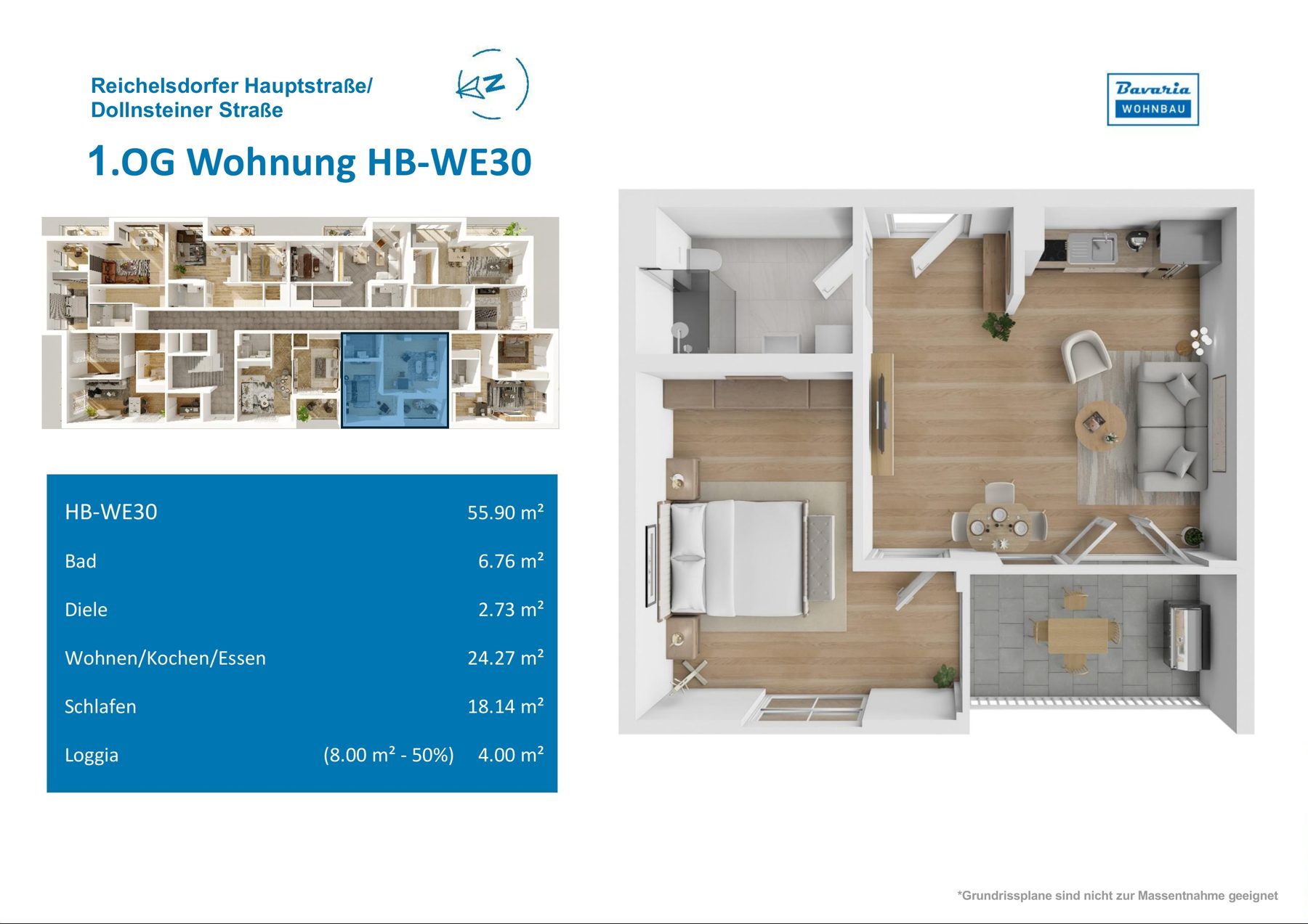 Grundriss Haus B · WE 30, 1. Obergeschoss