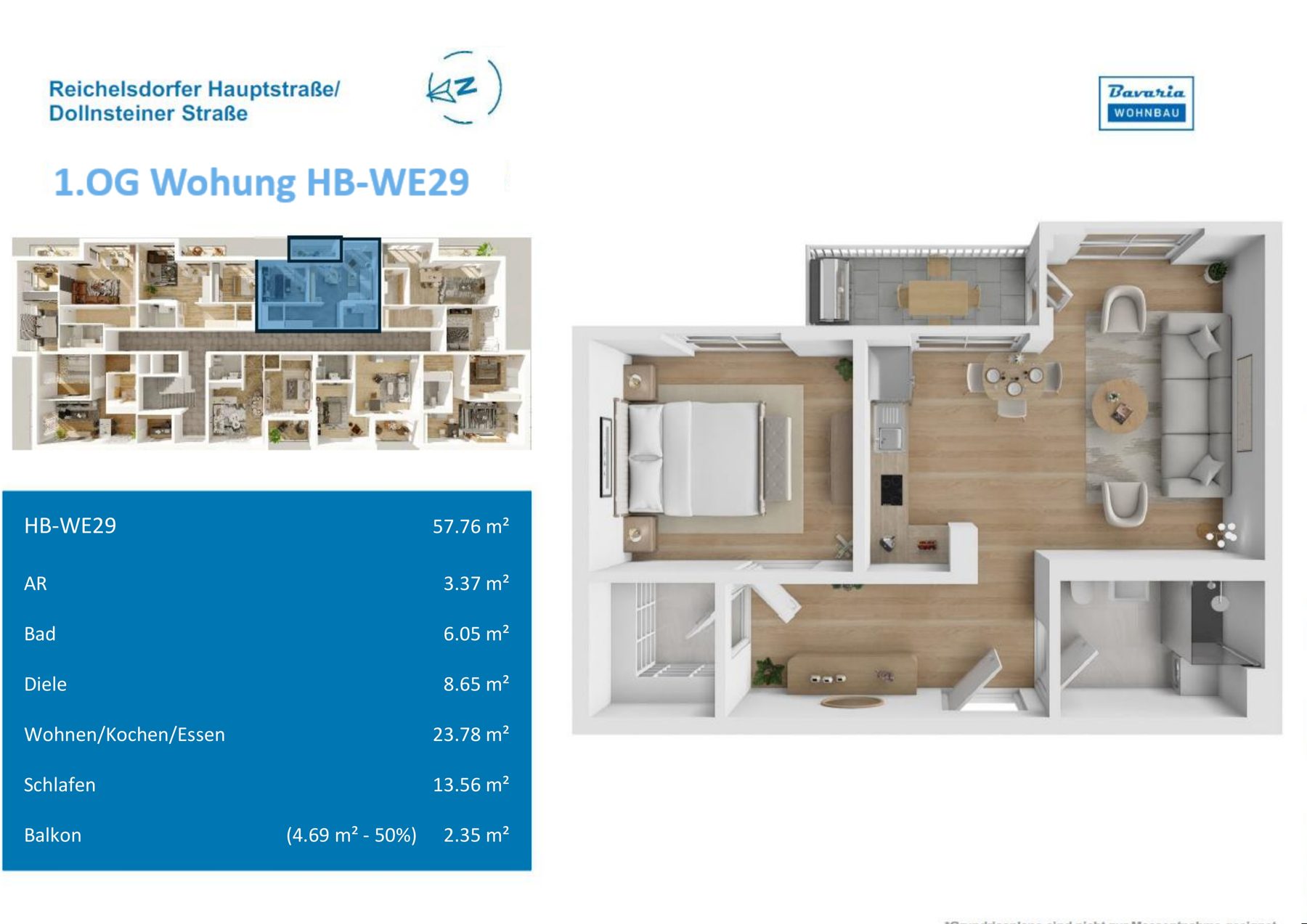 Grundriss Haus B · WE 29, 1. Obergeschoss