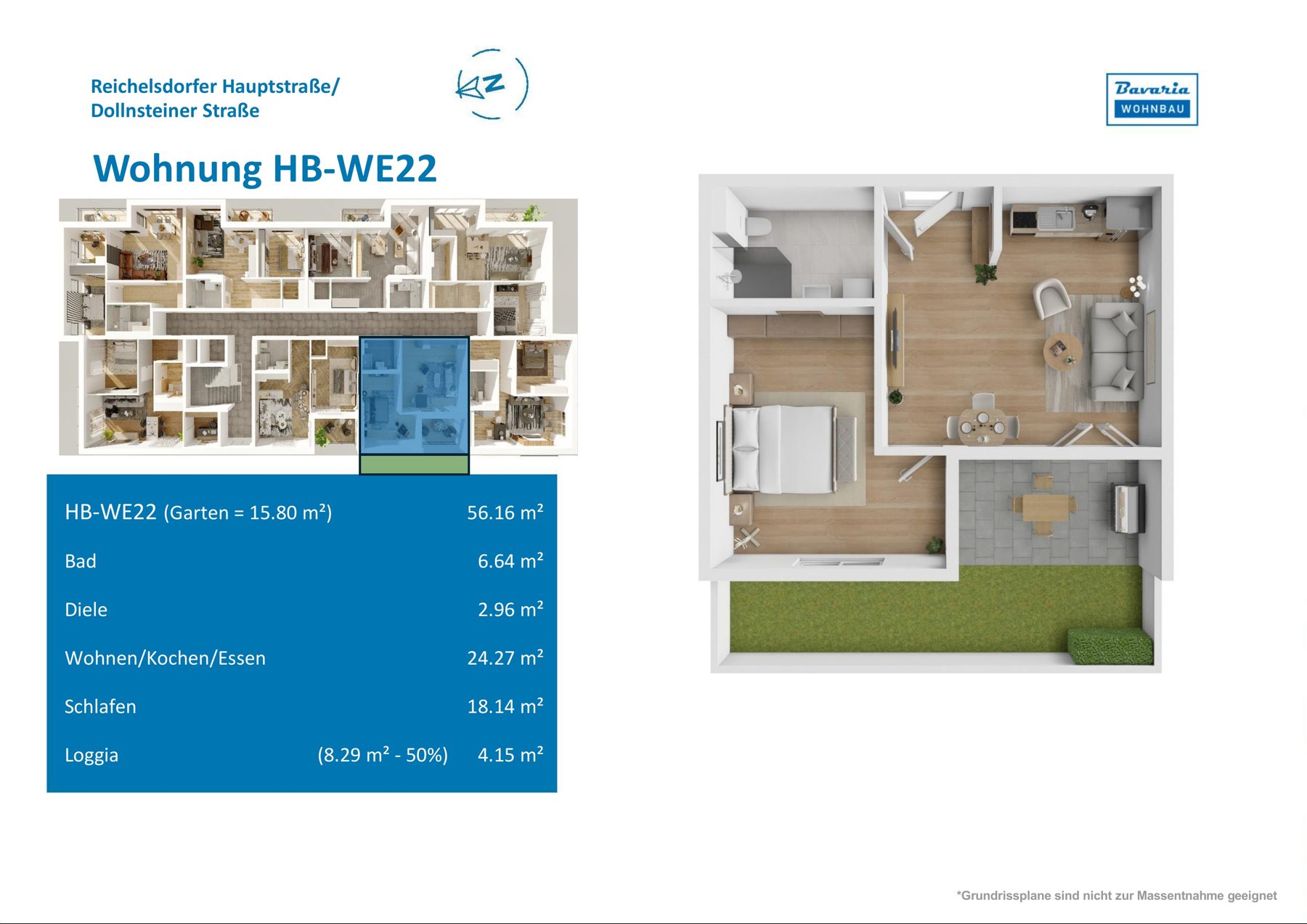 Grundriss Haus B · WE 22, Erdgeschoss