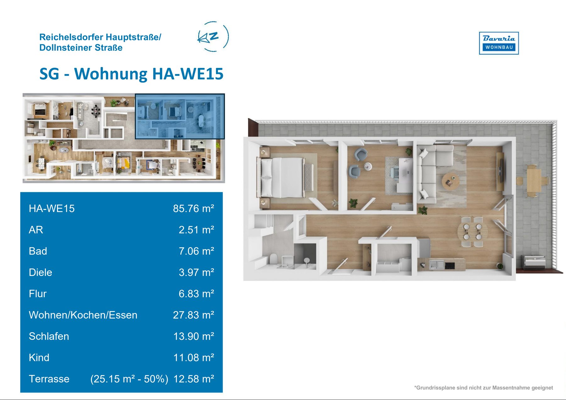 Grundriss Haus A · WE 15, Penthouse