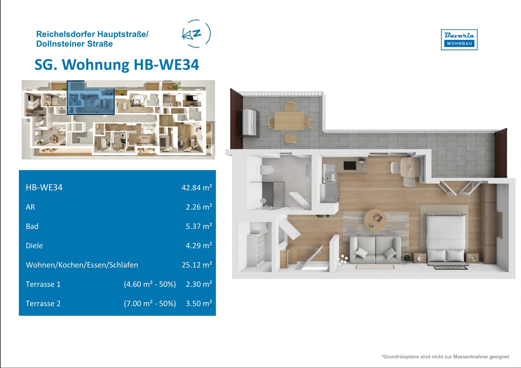 Grundriss Haus B · WE 34, Penthouse