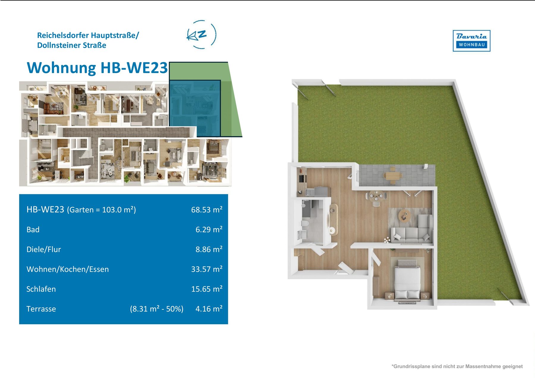 Grundriss Haus B · WE 23, Erdgeschoss