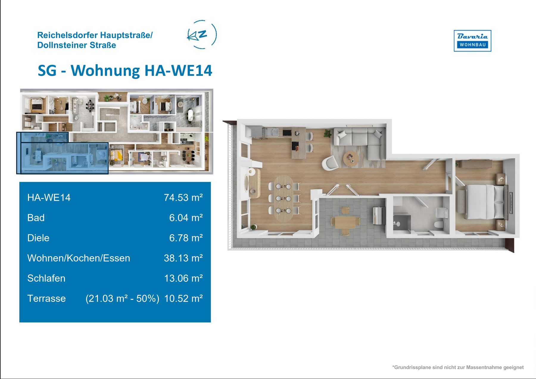 Grundriss Haus A · WE 14, Penthouse