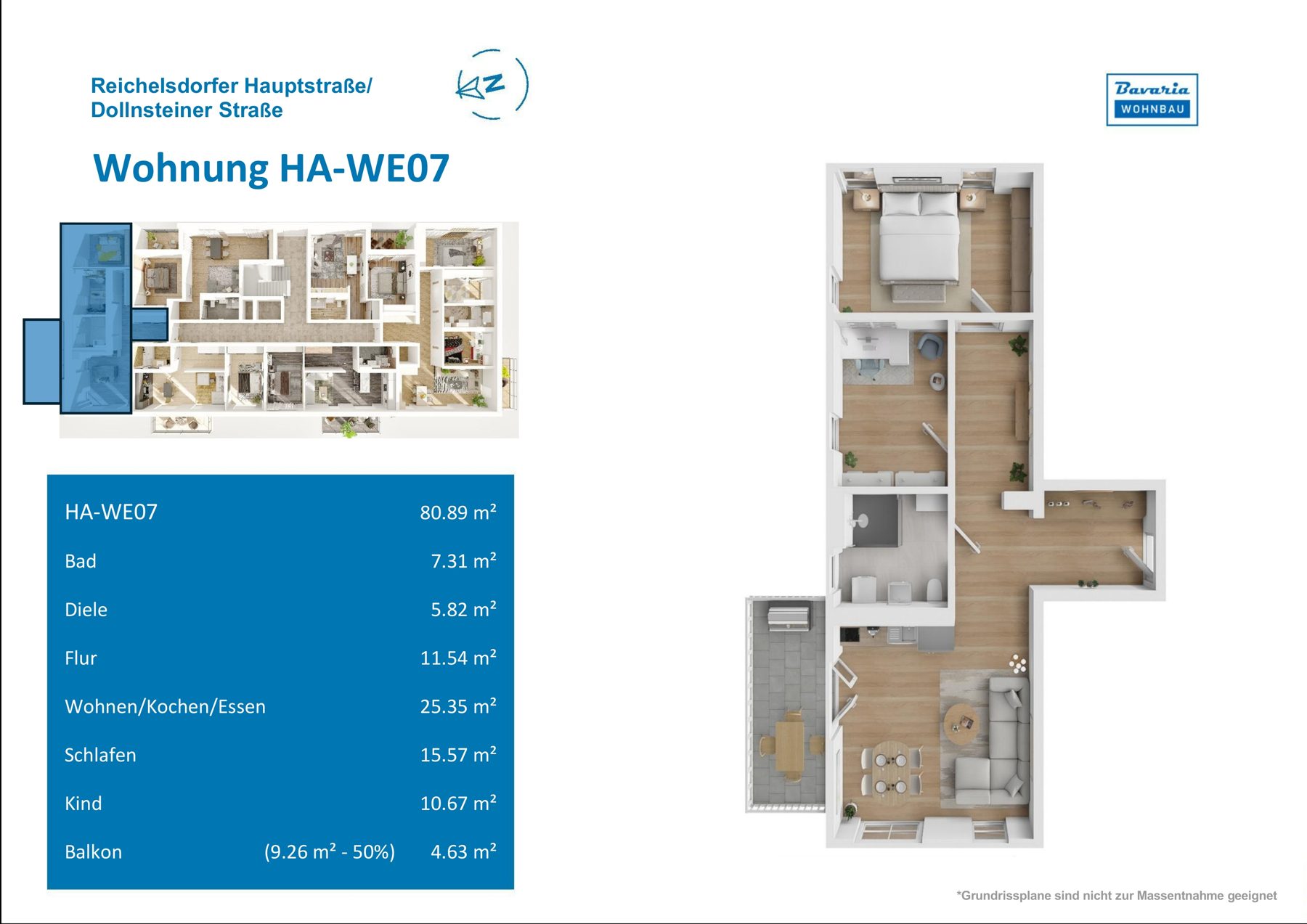 Grundriss Haus A · WE 07, 1. Obergeschoss