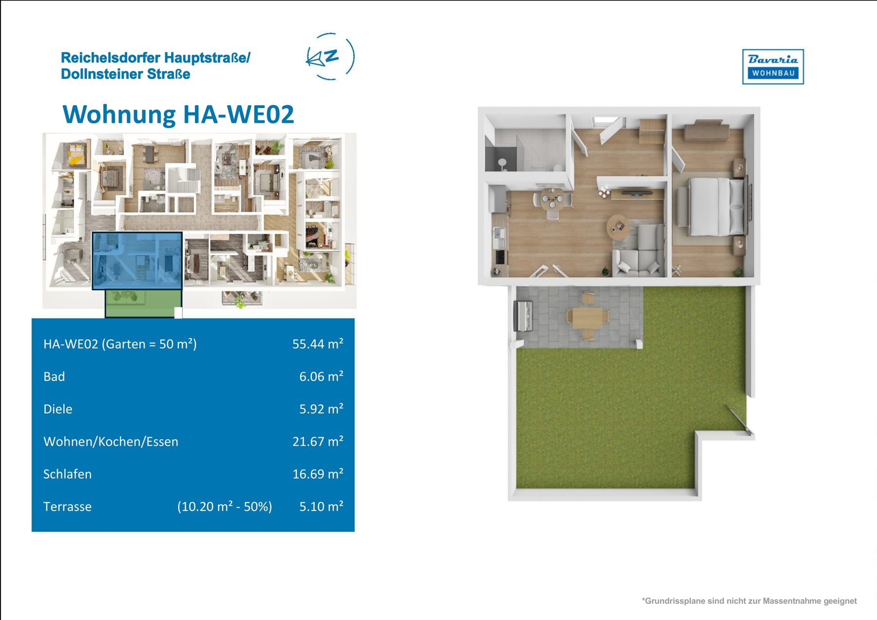 Grundriss Haus A · WE 02, Erdgeschoss