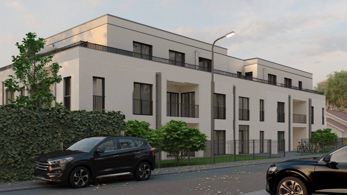 Straßenansicht mit Staffelgeschoss — Visualisierung